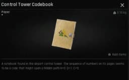 Control Tower Codebook