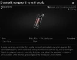 Downed Emergency Smoke Grenade