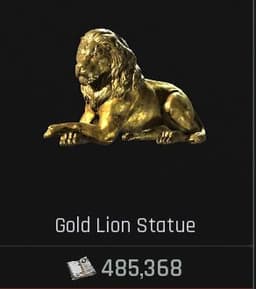 Gold Lion Statue