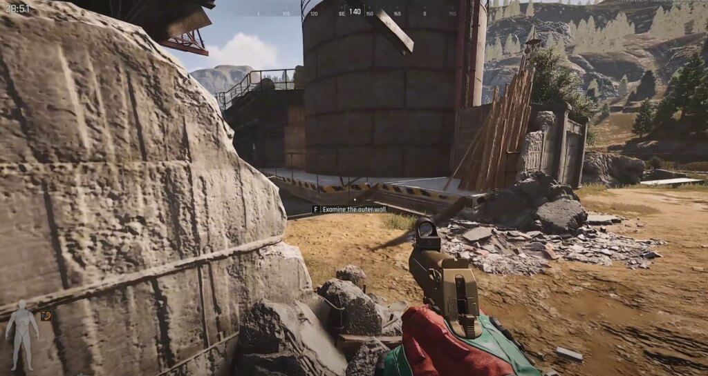 Examine the outer wall