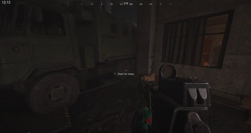 Examine the battle traces at the Armory Ammo Dump